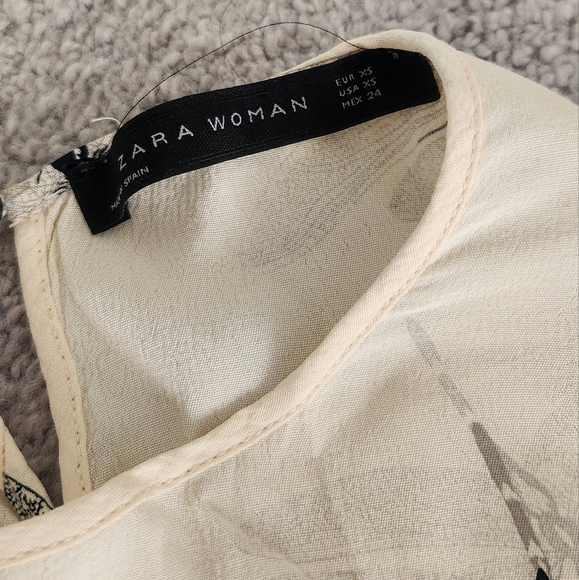 Zara Dragonfly Flutter Sleeve Blouse - Picture 3 of 6